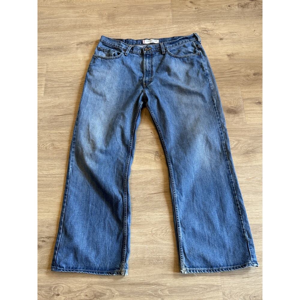 Vintage Levi's 567 Loose Bootcut Jeans Mens 38x30 Medium Wash Baggy Skater Y2K